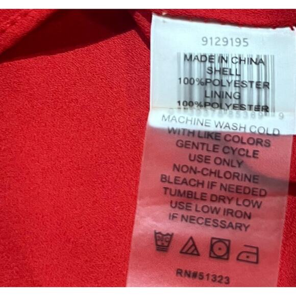 Vince Camuto Red High Neck Floral Blouse sz Small - Picture 4 of 5